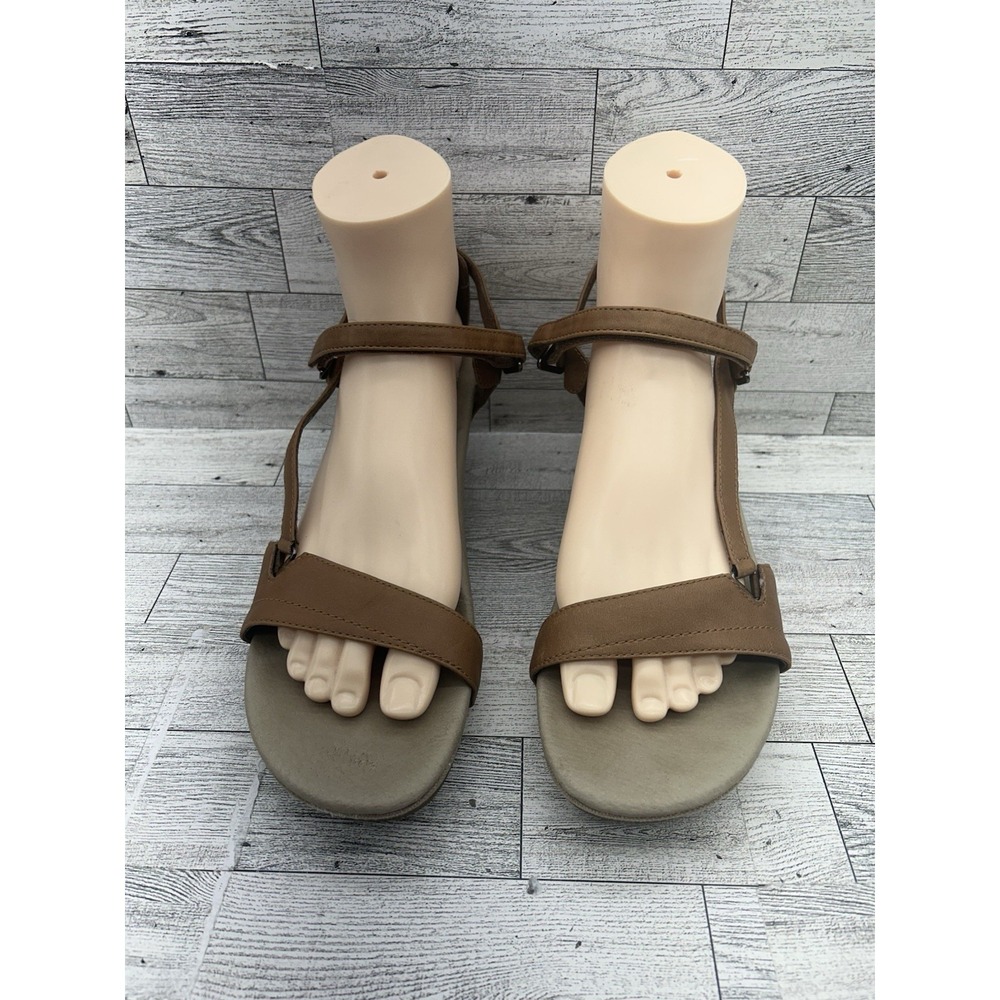 Teva Womens 1003969 Brown Leather Open Toe Capri Wedge Sandals‎ Shoes Size 10 US